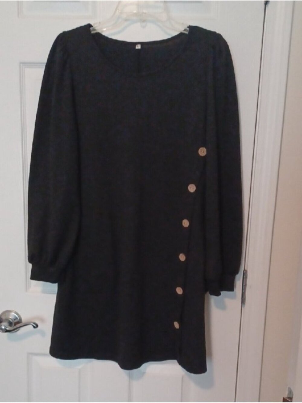 × Classic Black Button-Accent Women’s Dress Women's Size Large